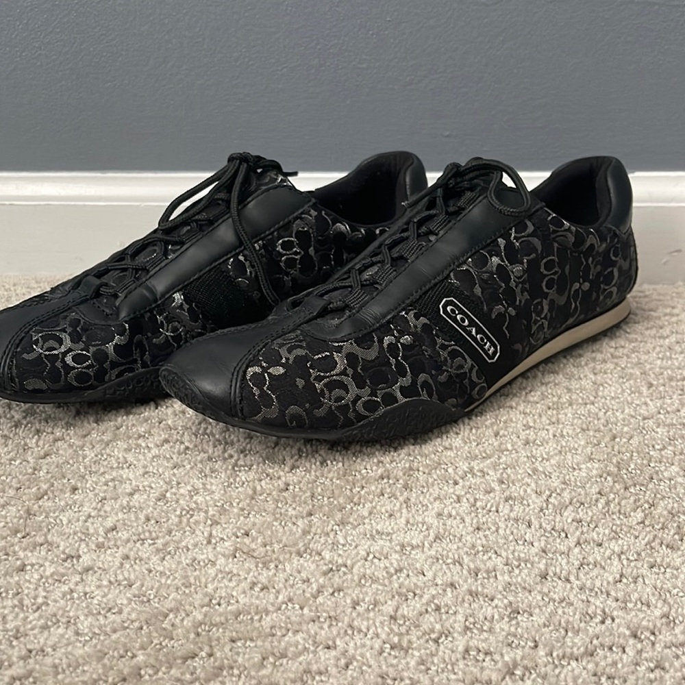 Coach black sneakers // excellent condition!